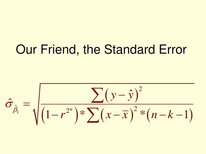 our friend the standard error