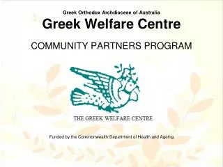 Greek Orthodox Archdiocese of Australia Greek Welfare Centre
