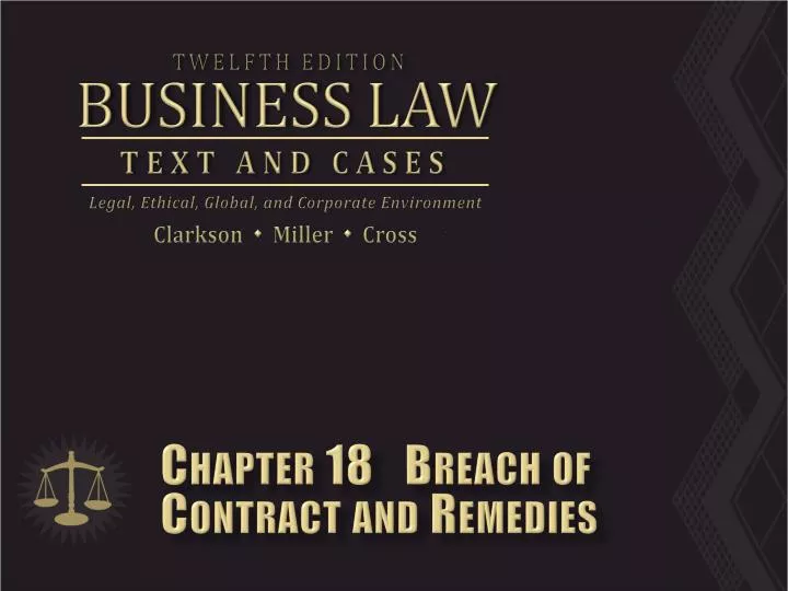 chapter 18 breach of contract and remedies