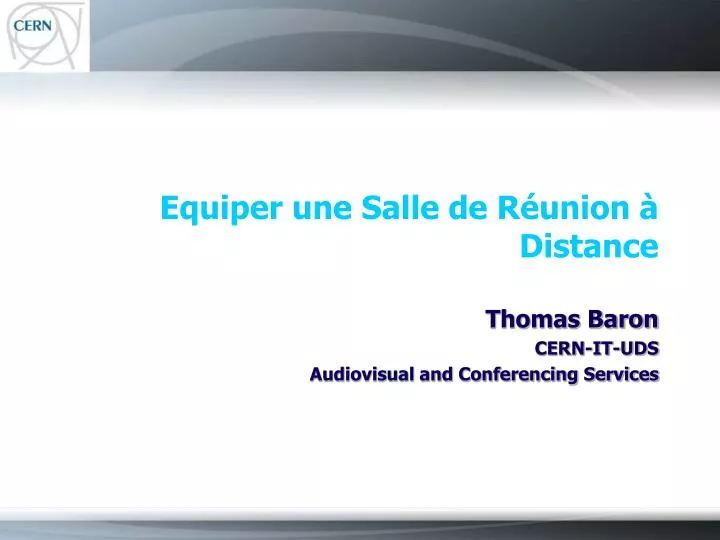 equiper une salle de r union distance