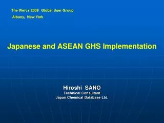 Japan e se and ASEAN GHS I mplementation