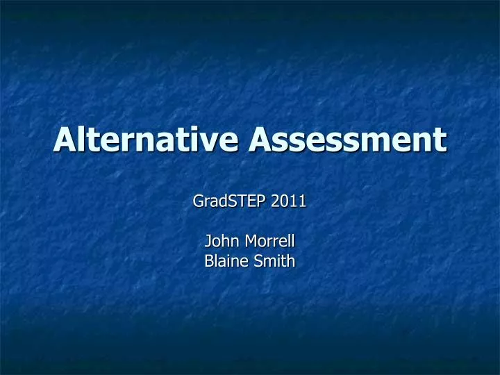 alternative assessment