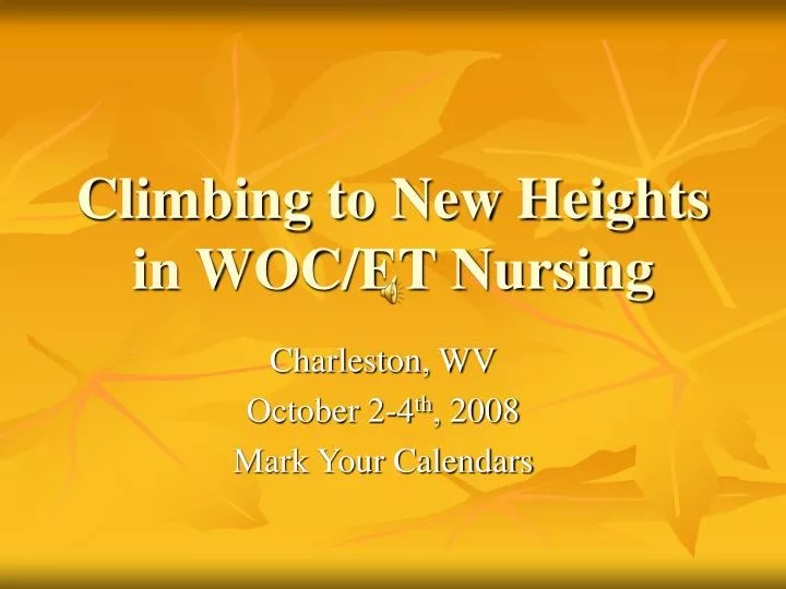 climbing to new heights in woc et nursing