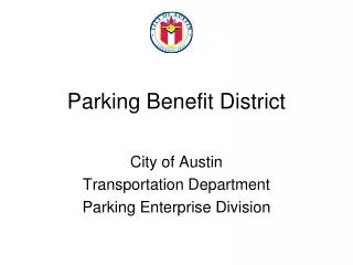 Parking Benefit District