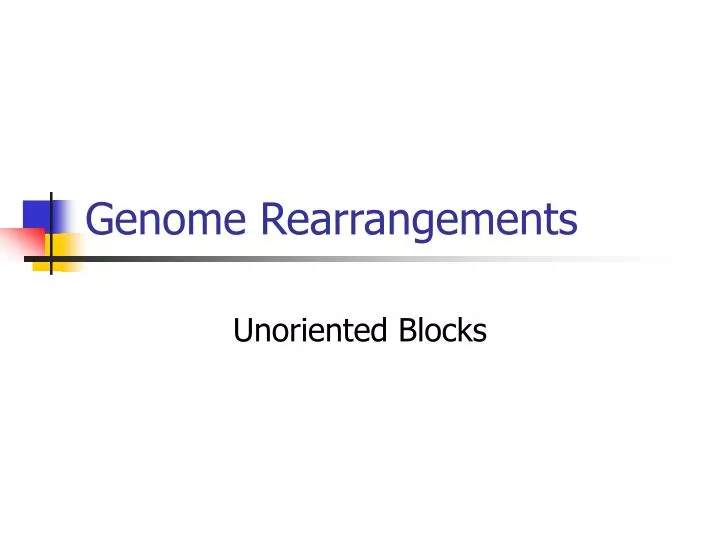 genome rearrangements
