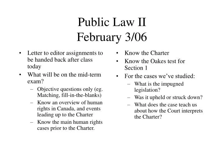 public law ii february 3 06