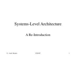 Systems-Level Architecture