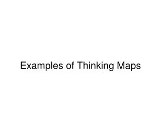 Examples of Thinking Maps