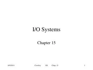 I/O Systems