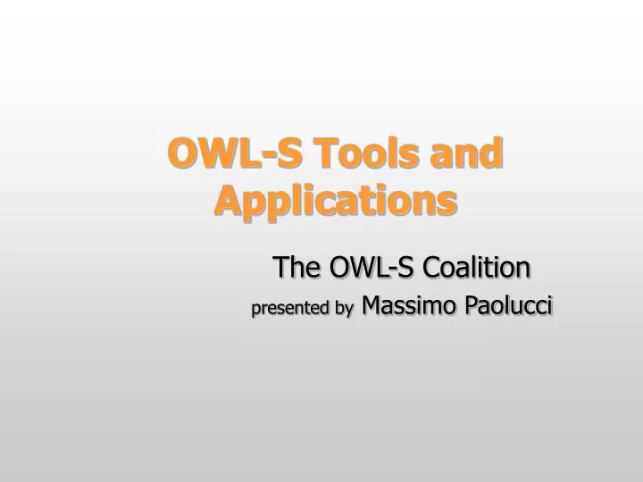 owl s tools and applications
