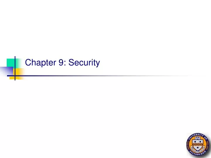 chapter 9 security