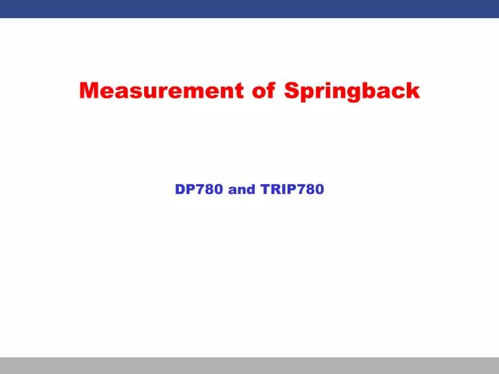 measurement of springback