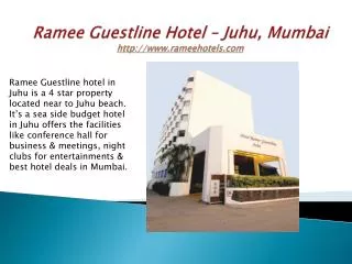 4 Star Budget Hotels In Juhu Mumbai