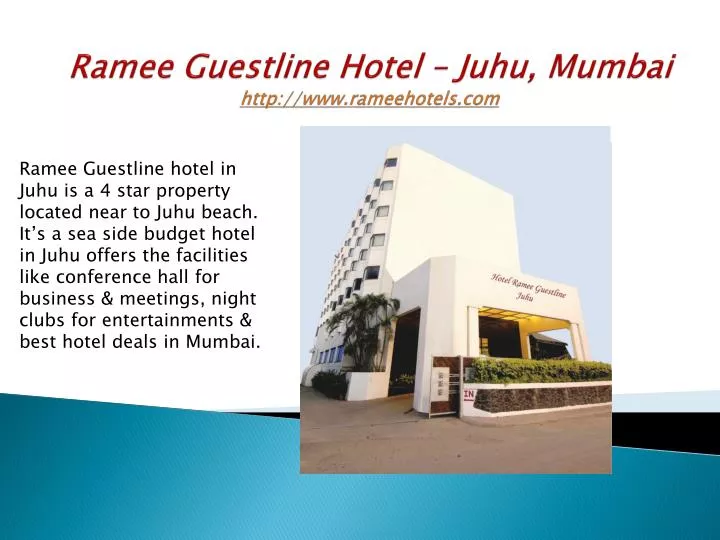 ramee guestline hotel juhu mumbai http www rameehotels com