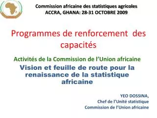 programmes de renforcement des capacit s