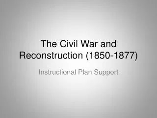 The Civil War and Reconstruction (1850-1877)
