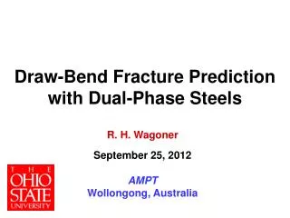 Draw-Bend Fracture Prediction with Dual-Phase Steels