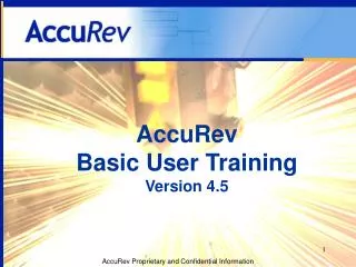 AccuRev Basic User Training Version 4.5