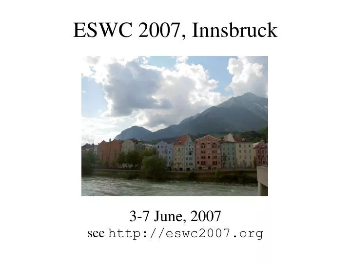eswc 2007 innsbruck