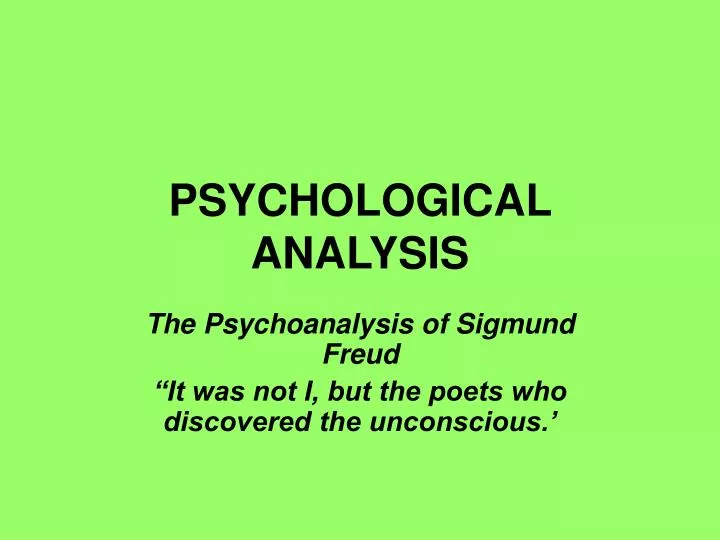 psychological analysis