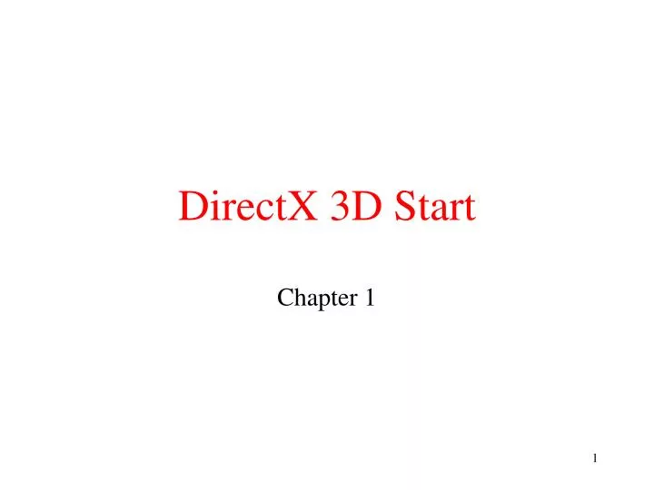 directx 3d start