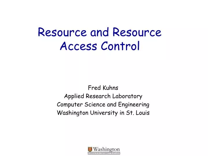 PPT - Resource and Resource Access Control PowerPoint Presentation
