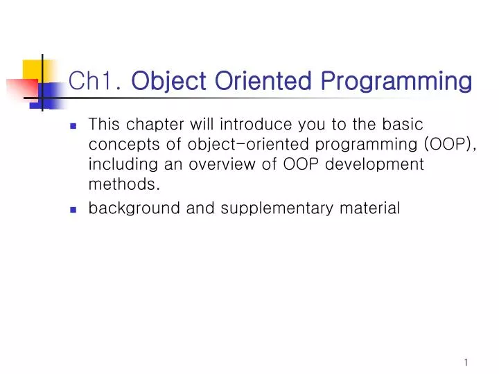 ch1 object oriented programming