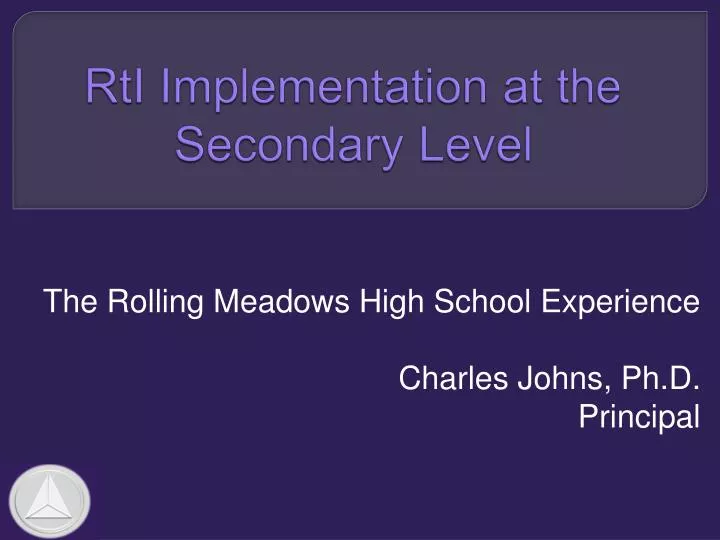 rti implementation at the secondary level