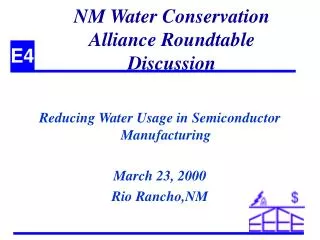 NM Water Conservation Alliance Roundtable Discussion
