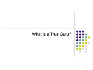 What is a True Guru?