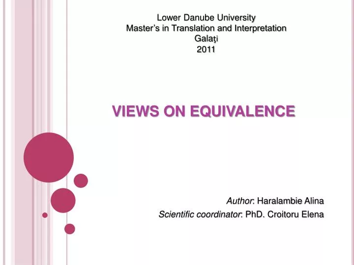 views on equivalence