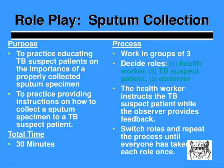 role play sputum collection