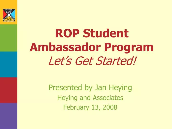 rop student ambassador program let s get started