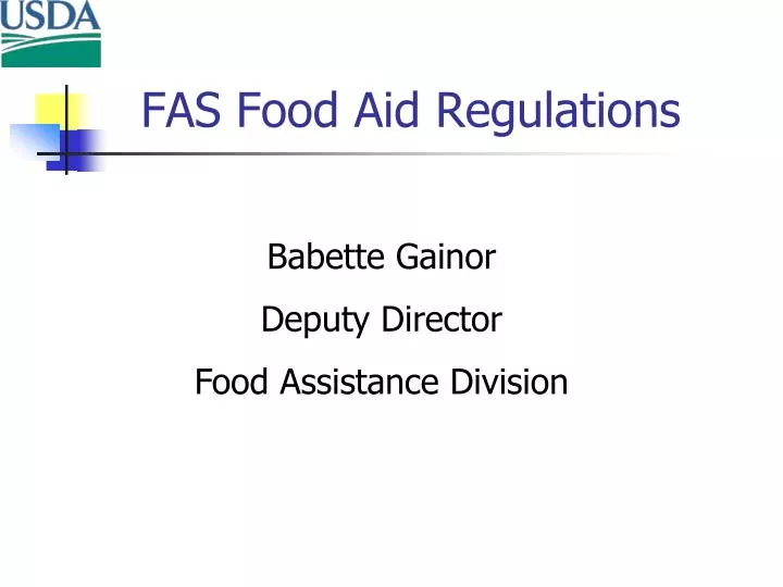 fas food aid regulations