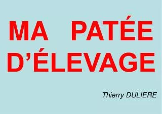 ma pat e d levage