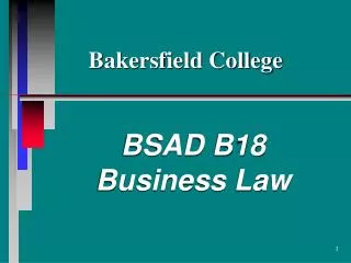 BSAD B18 Business Law