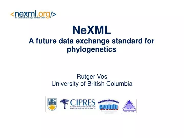 nexml a future data exchange standard for phylogenetics