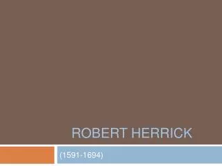 robert herrick