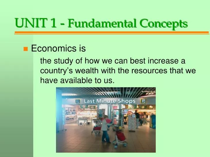 unit 1 fundamental concepts