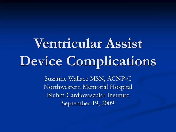 ventricular assist device complications