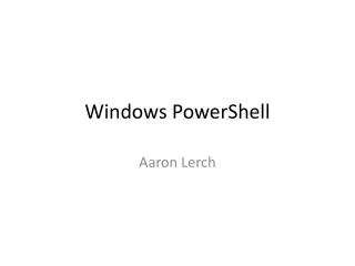 windows powershell