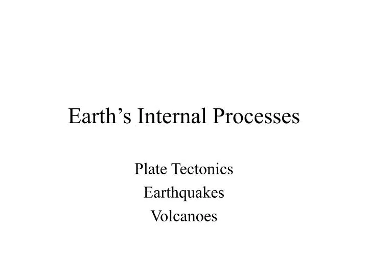 earth s internal processes