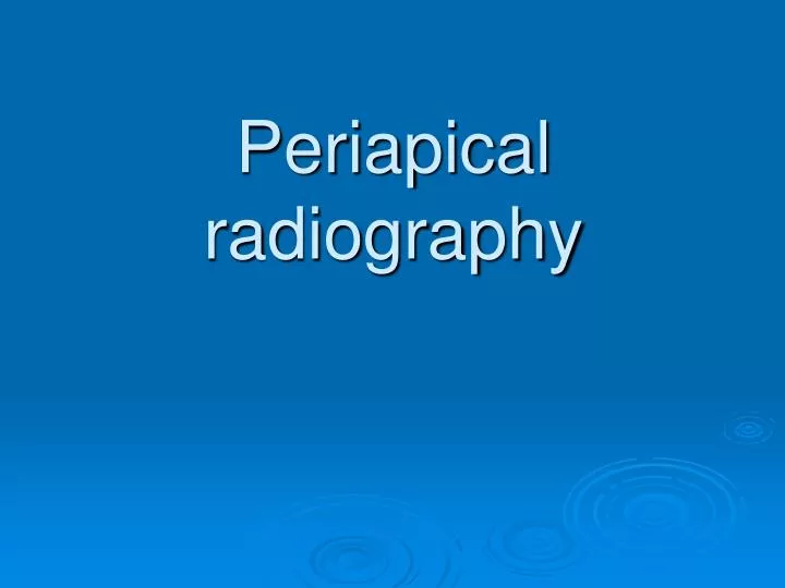 periapical radiography