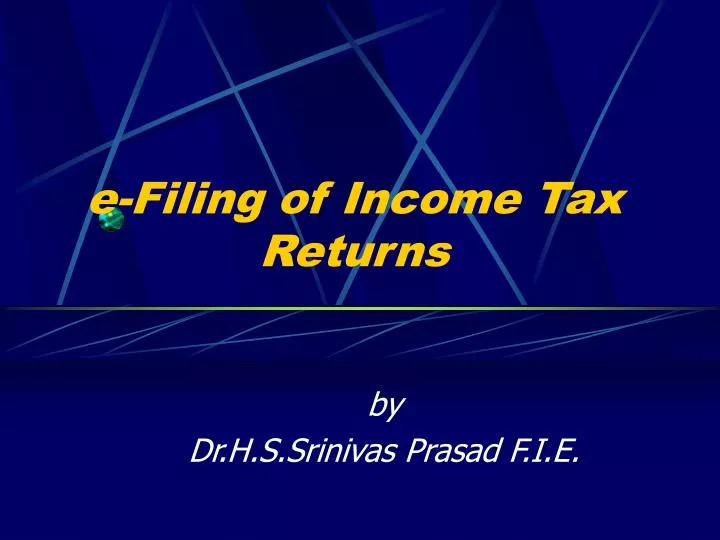 e filing of income tax returns