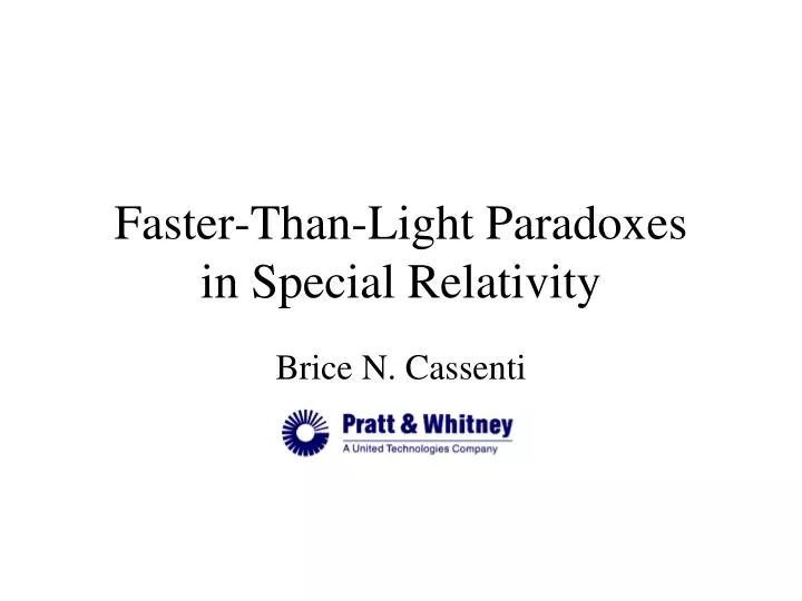 faster than light paradoxes in special relativity