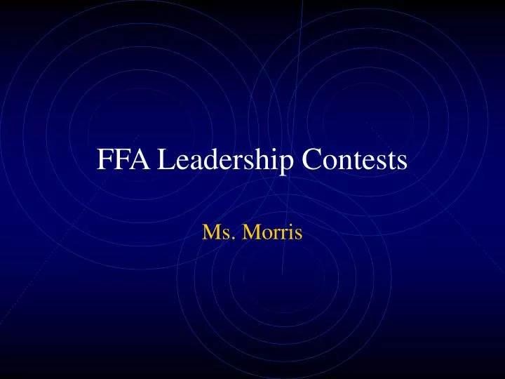 ffa leadership contests