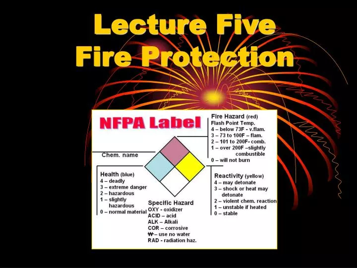 lecture five fire protection