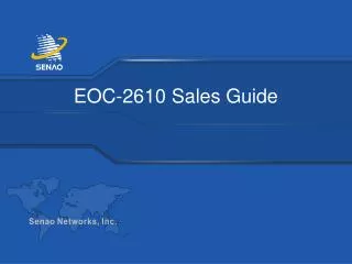 EOC-2610 Sales Guide