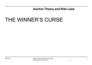Auction Theory and Risk Load