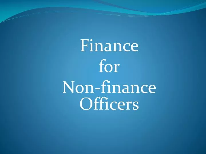 finance for non finance officers